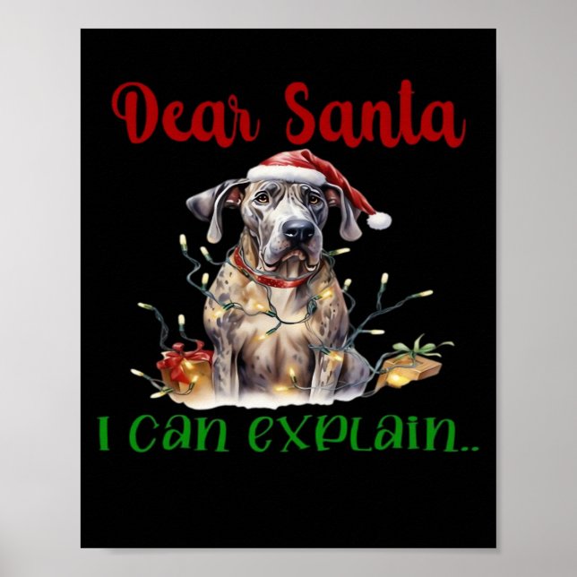 Kära tomte jag kan förklara Grand Danois Essential Poster (Framsidan)