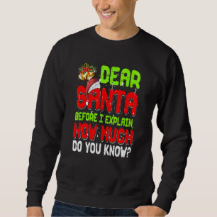 Kära tomte jag kan förklara julpyjamas för jul lång ärmad tröja