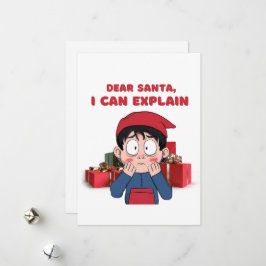 Kära Tomte, jag kan förklara jultid julklappsdesig Julkort