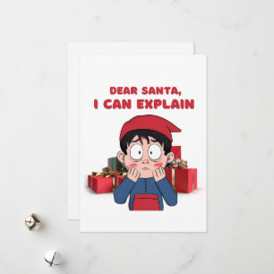 Kära Tomte, jag kan förklara jultid julklappsdesig Julkort