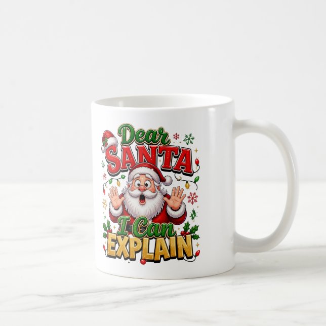 Kära Tomte Jag Kan Förklara Rolig Julkaffekopp  Kaffemugg (Höger)