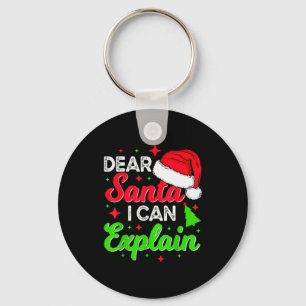 Kära tomte jag kan förklara rolig julskämt tomte nyckelring
