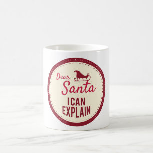 Kära Tomte jag kan förklara, Roliga julcitat Kaffemugg