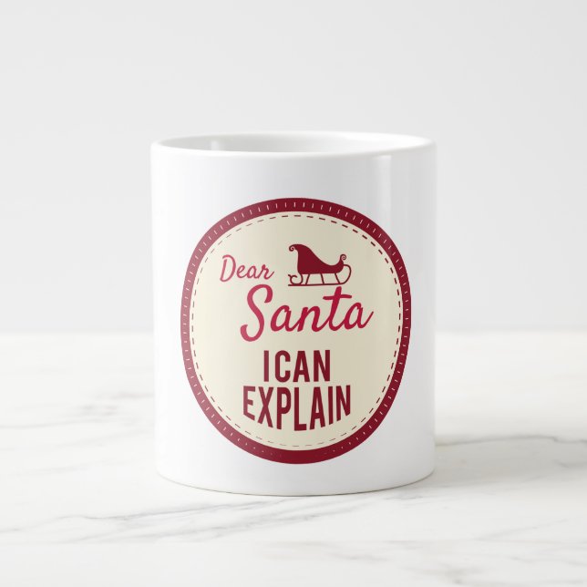 Kära Tomte jag kan förklara, Roliga julfraser Jumbo Mugg (Framsidan)