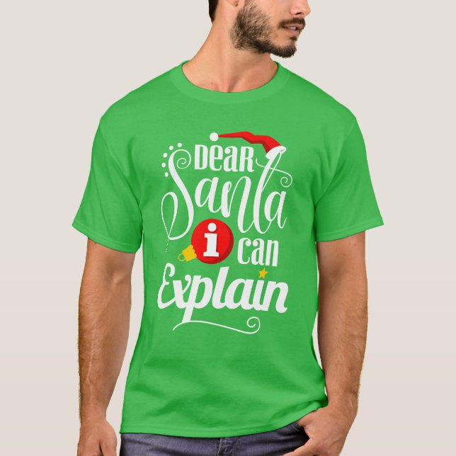 Kära tomte jag kan förklara t shirt (Framsida)