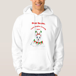 Kära Tomte, jag kan vara stygg och söt Samoyed-hoo Hoodie