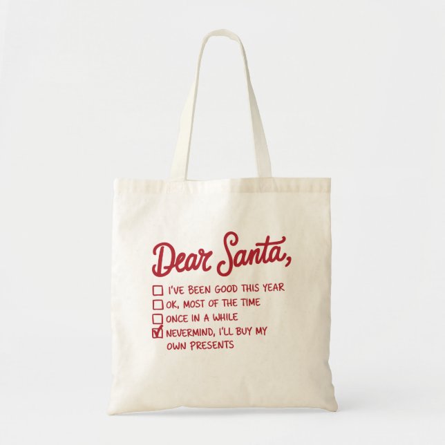 Kära Tomte - Juldesign Tygkasse (Framsidan)