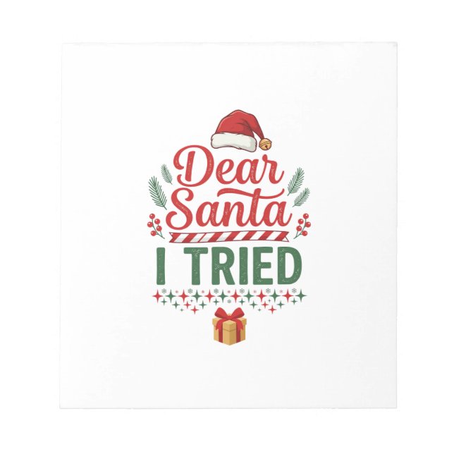 Kära Tomte Julhatt Presentlåda Anteckningsblock (Framsida)