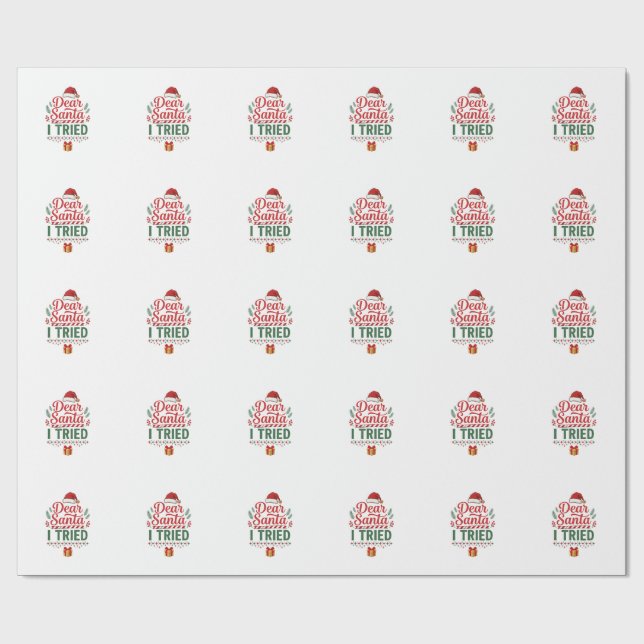 Kära Tomte Julhatt Presentlåda Presentpapper (Platt)