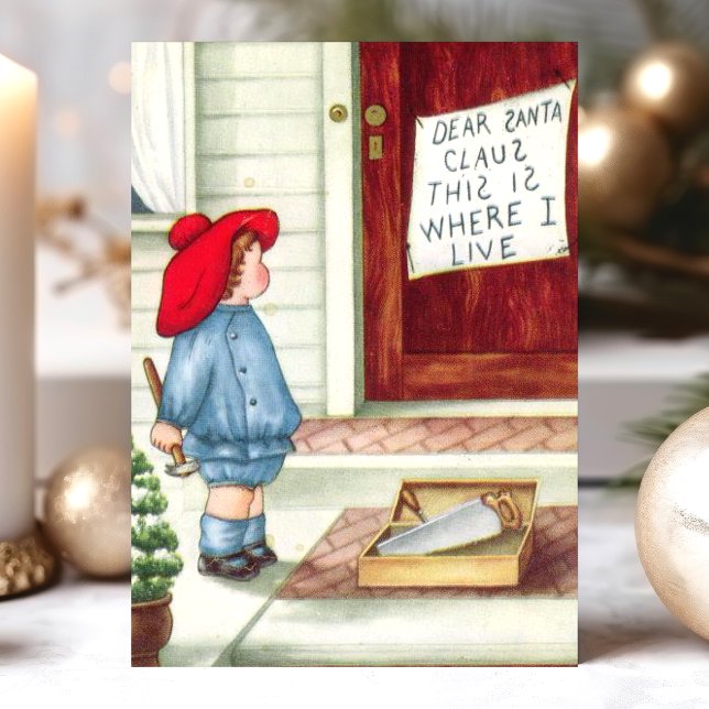 Kära Tomte jultomte Vintage Helg Vykort (Skapare uppladdad)