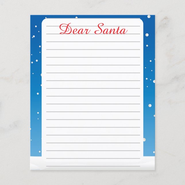 Kära tomte kantad tom blank brev (Framsida)