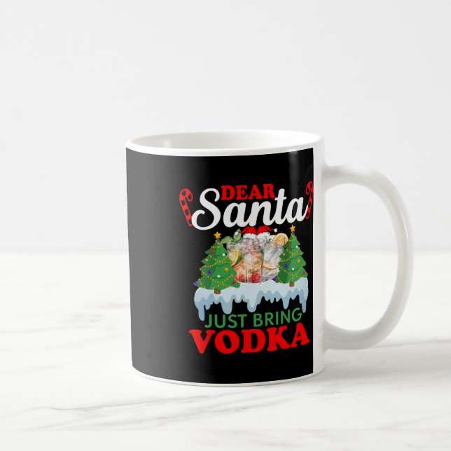 Kära tomte, kom med vodka familje julmatch kaffemugg (Höger)