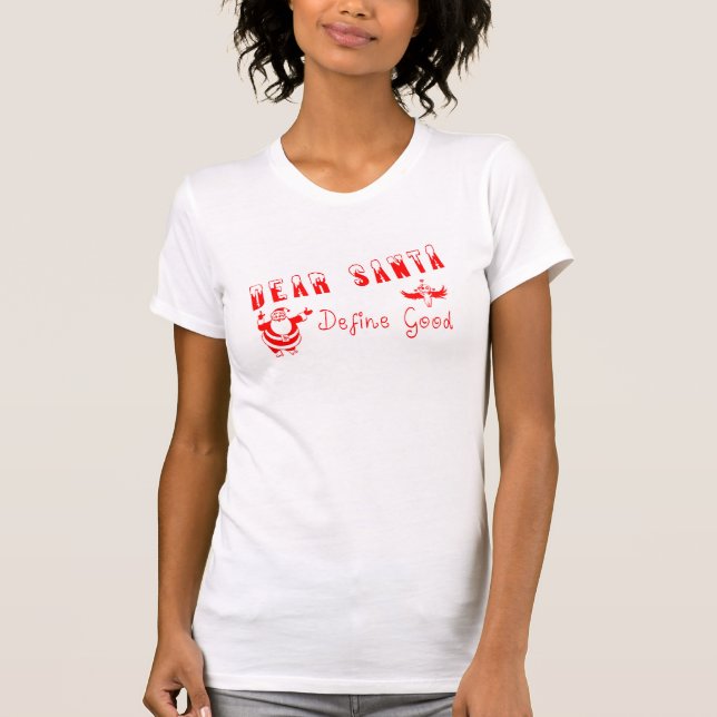 Kära tomte kvinna Jersey T-Shirt (Framsida)