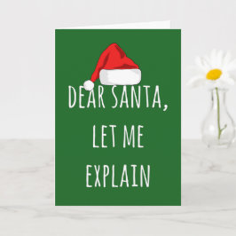 Kära tomte Låt mig förklara Rolig jul Kort