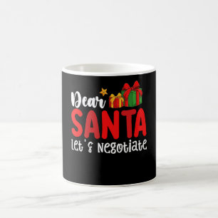 Kära tomte, låt oss förhandla familjens julhelg kaffemugg