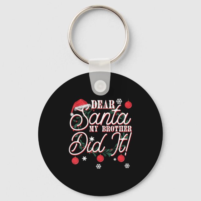 Kära tomte Min bror gjorde det Bröder  Nyckelring (Framsida)