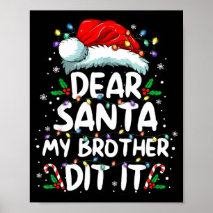 Kära Tomte Min Bror Gjorde Det Roliga Jul Pojkar Poster