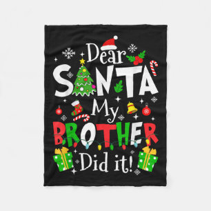 Kära Tomte Min Bror Gjorde Det Roliga Jul Presente Fleecefilt
