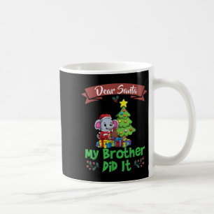 Kära tomte Min bror gjorde det Syskon jul Kaffemugg