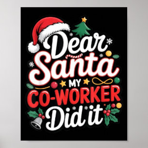 Kära tomte Min kollega gjorde det roliga julko Poster