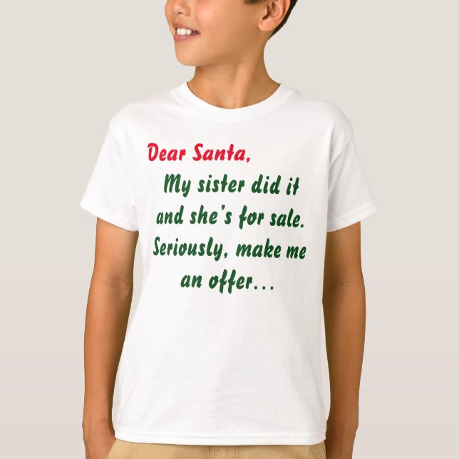 Kära Tomte Min syster gjorde det Tee (Framsida)