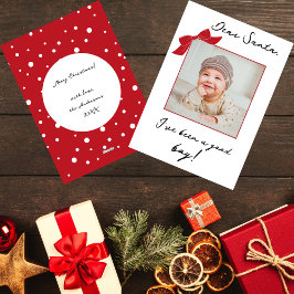 Kära tomte modern julskick Baby Foto Julkort