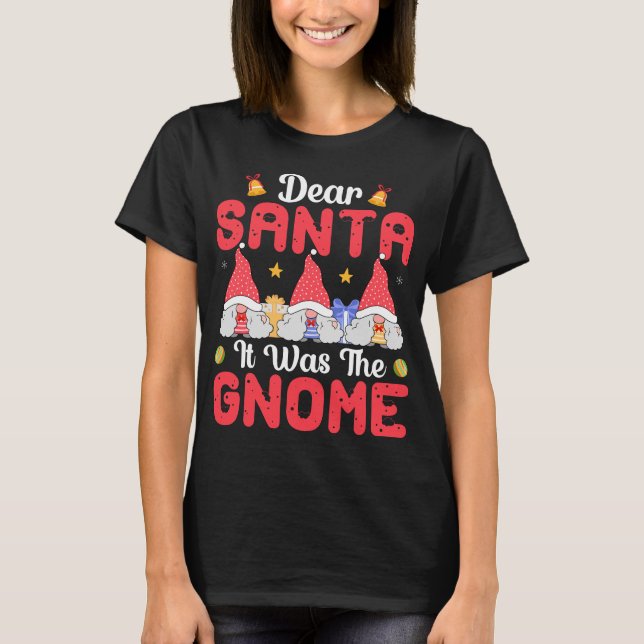 Kära Tomte om jag var tomten jul T Shirt (Framsida)
