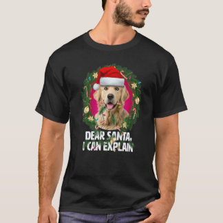 Kära tomte söta golden retriever Busig till jul T Shirt