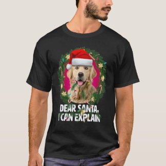 Kära tomte söta golden retriever Busig till jul T Shirt