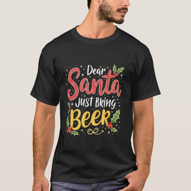 Kära Tomte, Ta bara med Öl Tomte Klaus T Shirt (Framsida)