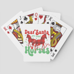 Kära Tomte Ta Med Hästarna Rolig Jul Casinokort