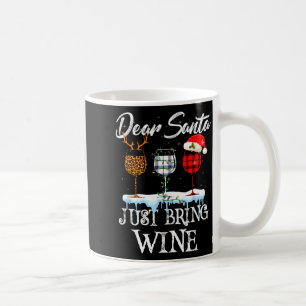 Kära Tomte Ta Med Vin Jul Pyjamas Kostym Kaffemugg