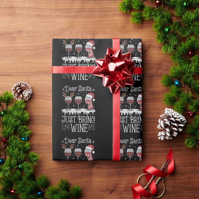 Kära Tomte Ta Med Vin Xmas Drickfest Presentpapper (Julgåva)