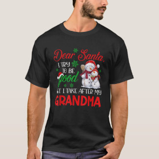 Kära tomten, jag försöker vara Bra, men jag tar ef T Shirt
