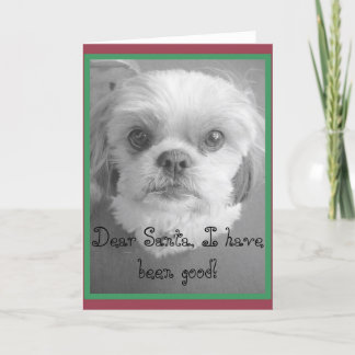 Kära tomten, jag har varit bra! helgkort