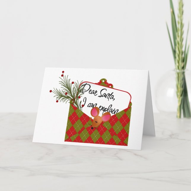 Kära tomten...jag kan förklara helgkort (Framsida)