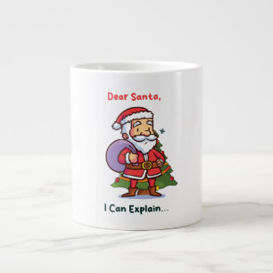 Kära Tomten, jag kan förklara - Lustig jul Jumbo Mugg