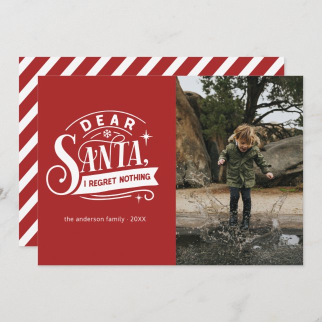 Kära tomten... Lustigt julfotkort i Helgdag Julkort (Fram/baksida)