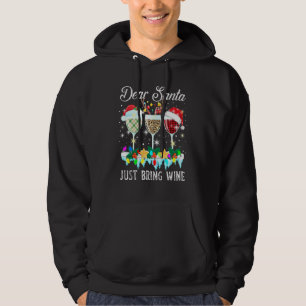 Kära tomten, ta bara med Vin-nuny julsprit Hoodie