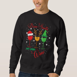 Kära tomten, ta bara med Vin-nuny julsprit Lång Ärmad Tröja