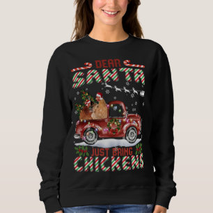Kära tomten, ta med chickens Santa Farm Red Truc T Shirt