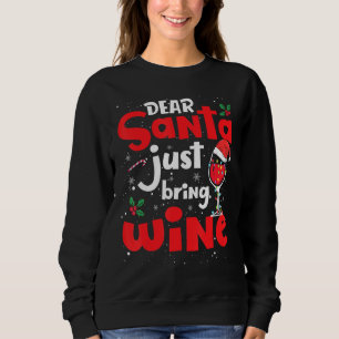 Kära tomten, ta med Vin Glass-jultomten T Shirt