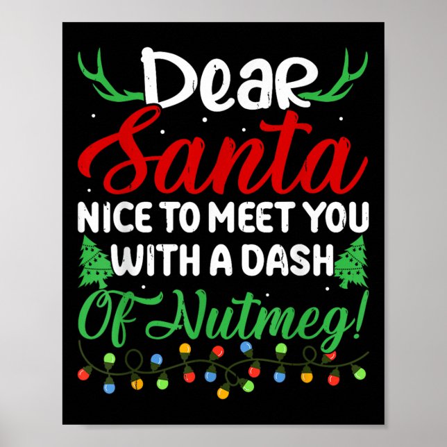 Kära tomten! Trevligt att träffas med dig. Poster (Framsidan)