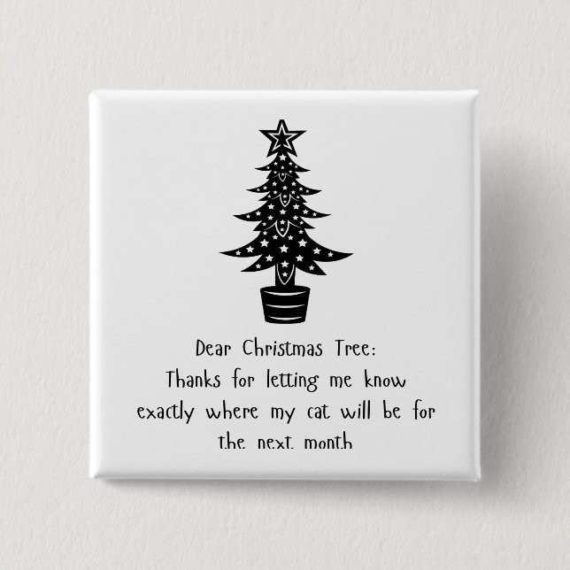 Kära Träd, min katt säger tack! 😺 🎄 Knapp (Framsida)