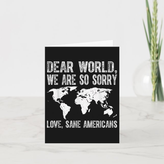 Kära World var ledsen att Kärlek Sane American Pat Kort (Framsida)