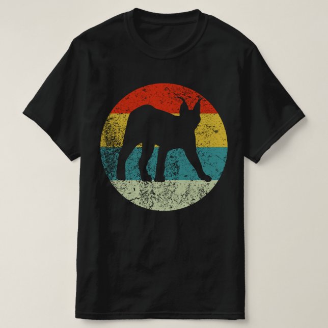 Karacal retro vintage silhouette 70s t shirt (Design framsida)