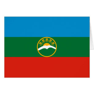 Karachajen-Tjerkessiens flagga Hälsningskort