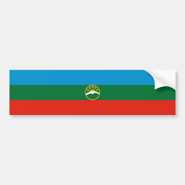Karachay Cherkessia Flagga Bildekal (Framsidan)