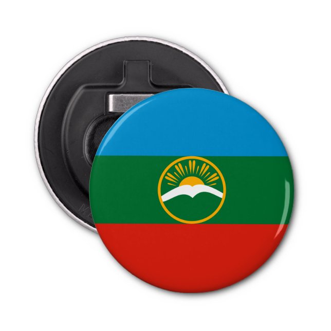 Karachay Cherkessia Flagga Flasköppnare (Framsidan)