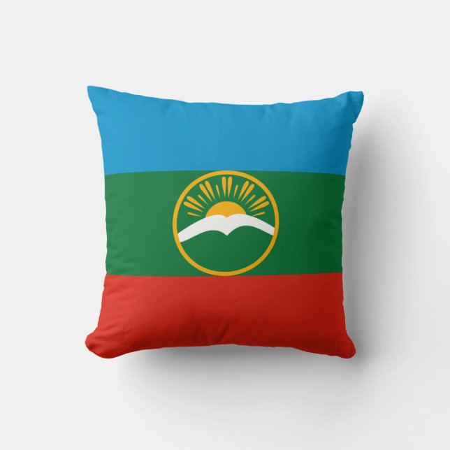 Karachay Cherkessia Flagga Kudde (Framsida)